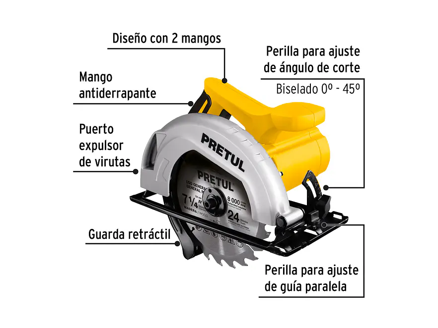 Sierra Circular Pretul 27098, 7-1/4