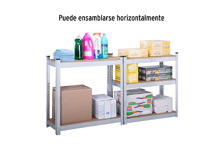 Estante Metálico Pretul 29021, 5 Repisas, 150x30x75, Cap. 35 Kg - Foto 4 | aztools.co