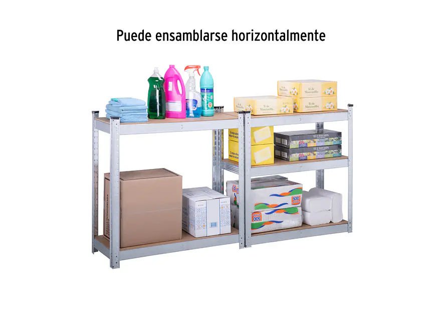 Estante Metálico Pretul 29021, 5 Repisas, 150x30x75, Cap. 35 Kg - Foto 4 | aztools.co