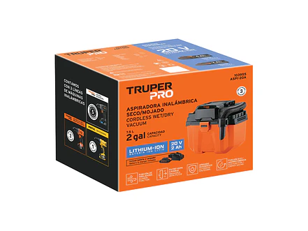 Aspiradora Inalámbrica 20V Truper 103955 (con 1 Batería 2Ah) - Foto 2 | aztools.co