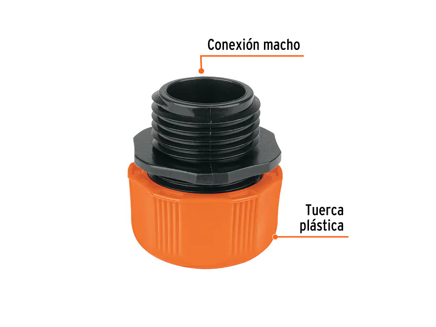 Acople Plástico Truper 103060, 1/2