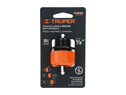 Acople Plástico Truper 103060, 1/2