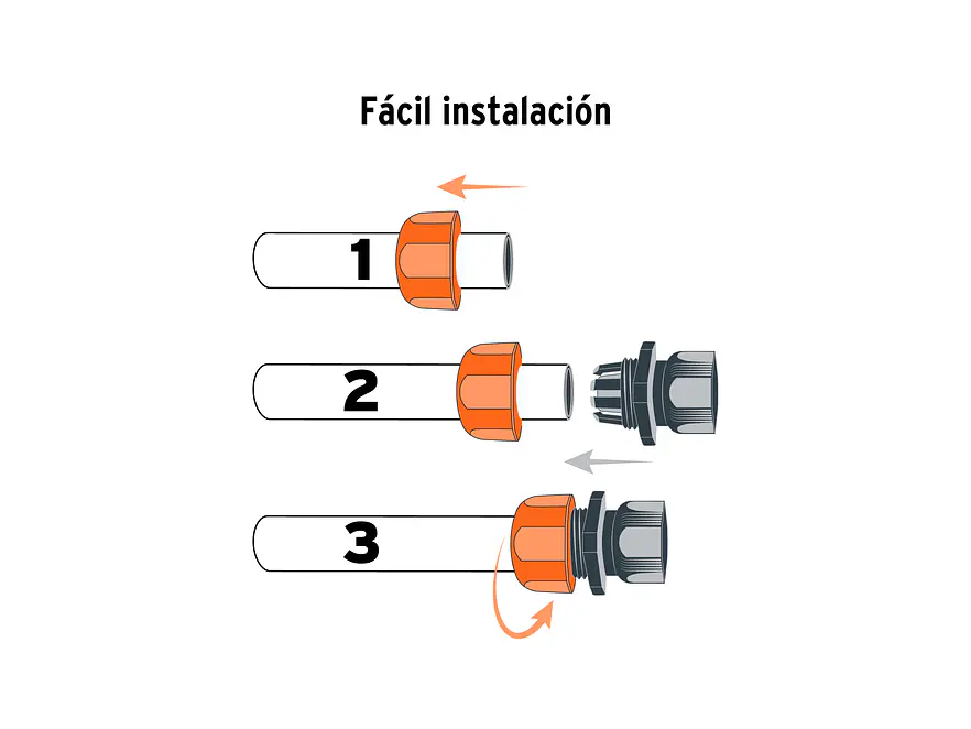Acople Plástico Truper 102989, 1/2