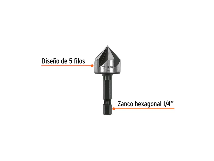 Avellanador para Metal Truper 102382, 3/4