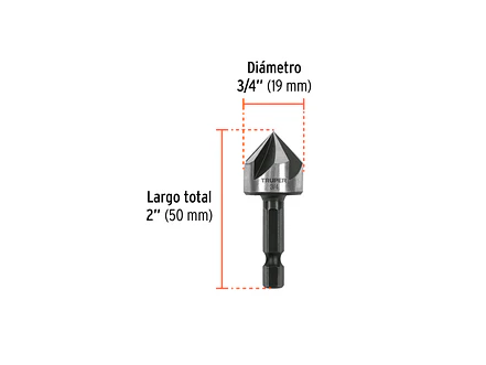 Avellanador para Metal Truper 102382, 3/4