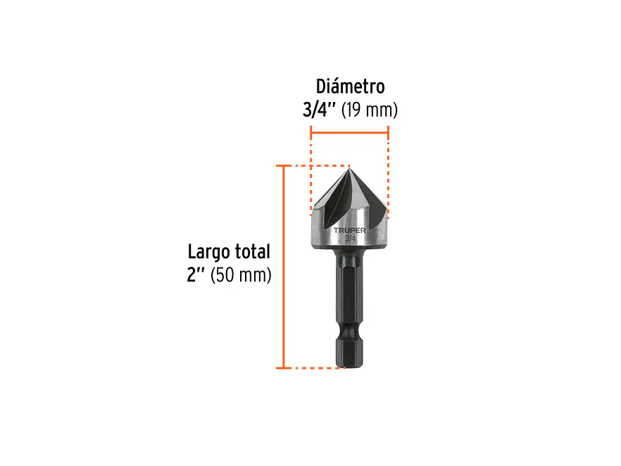 Avellanador para Metal Truper 102382, 3/4