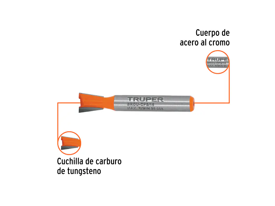 Fresa para Ruteadora Truper 102717, Cola de Pato, 5/16