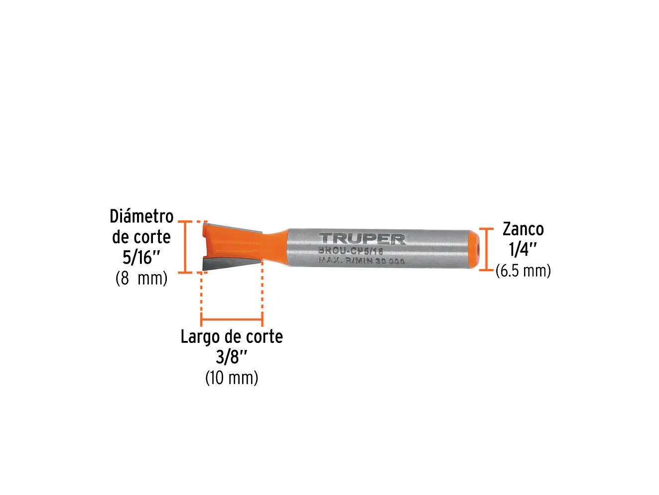 Fresa para Ruteadora Truper 102717, Cola de Pato, 5/16