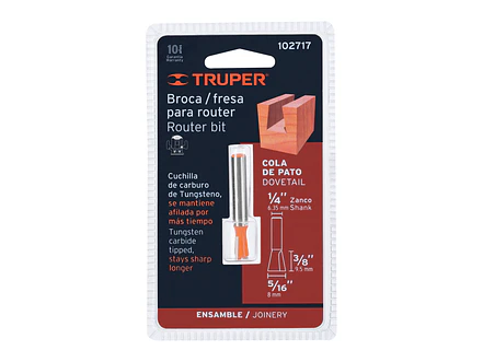 Fresa para Ruteadora Truper 102717, Cola de Pato, 5/16