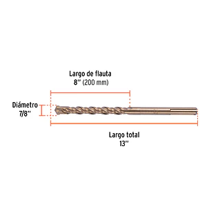 Broca SDS Truper para Concreto Truper 101438, 7/8 x 13