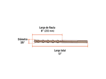 Broca SDS Truper para Concreto Truper 101438, 7/8 x 13