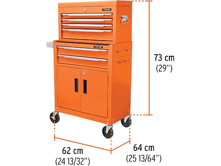 Gabinete Metálico Móvil Truper 102938, 6 Cajones, 2 Compartimentos - Foto 3 | aztools.co
