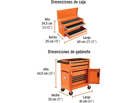 Gabinete Metálico Móvil Truper 102938, 6 Cajones, 2 Compartimentos - Foto 4 | aztools.co