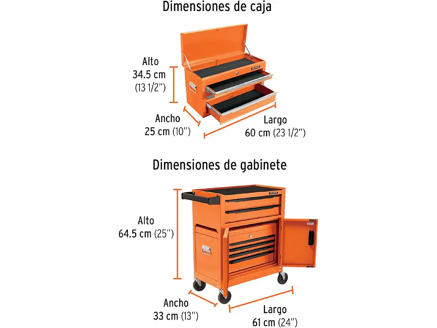 Gabinete Metálico Móvil Truper 102938, 6 Cajones, 2 Compartimentos - Foto 4 | aztools.co