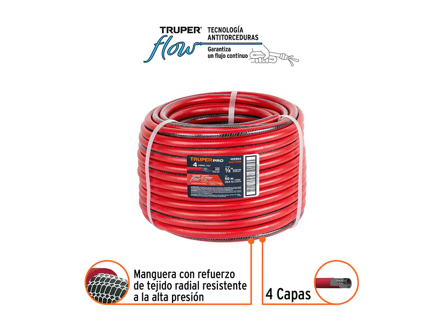 Manguera Truper 102554, 1/2