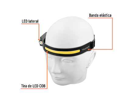 Linterna de Minero LED Truper 103117, Recargable, 350 lm con Sensor - Foto 2 | aztools.co