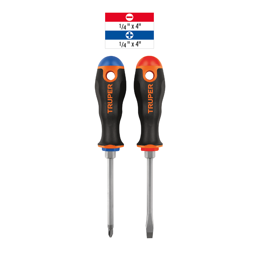 Dúo de Destornilladores Truper 19622, 1/4