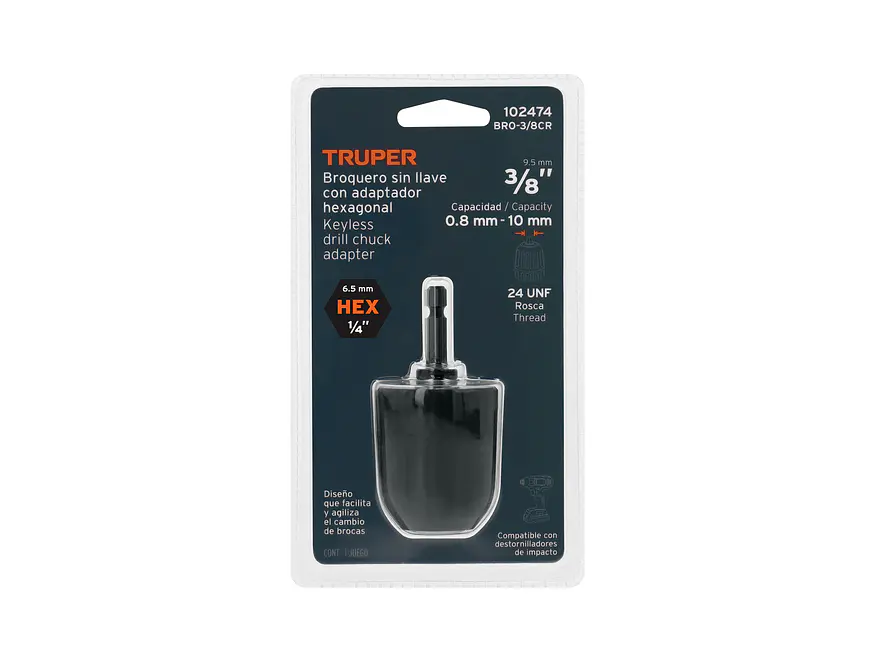 Mandril sin Llave Truper 102474, 3/8