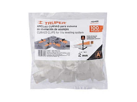 Bolsa con 100 Anclas Curvas Truper 102408, para Nivelación - Foto 3 | aztools.co