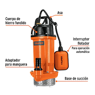 Bomba Sumergible para Agua Truper 100169, 1/2 HP