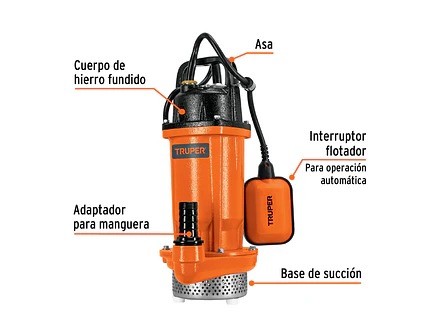Bomba Sumergible para Agua Truper 100169, 1/2 HP - Foto 2 | aztools.co