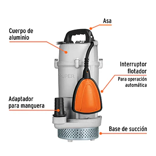 Bomba Sumergible para Agua Limpia Truper 15002