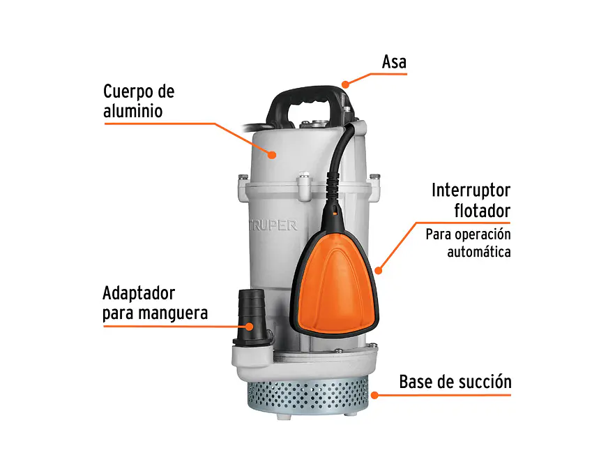 Bomba Sumergible para Agua Limpia Truper 15002 - Foto 2 | aztools.co