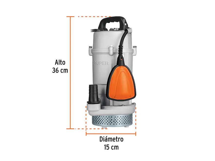 Bomba Sumergible para Agua Limpia Truper 15002 - Foto 3 | aztools.co