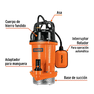 Bomba Sumergible para Agua Truper 100170, 3/4 HP