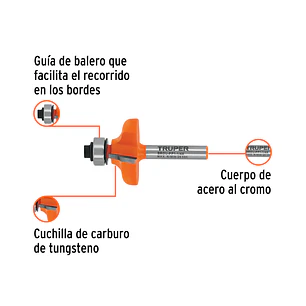 Fresa para Ruteadora Truper 102727, Pecho Paloma, 1-1/4