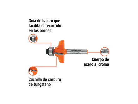 Fresa para Ruteadora Truper 102727, Pecho Paloma, 1-1/4