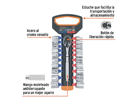 Juego de Copas Truper 103109, MM y STD, Mando 3/8