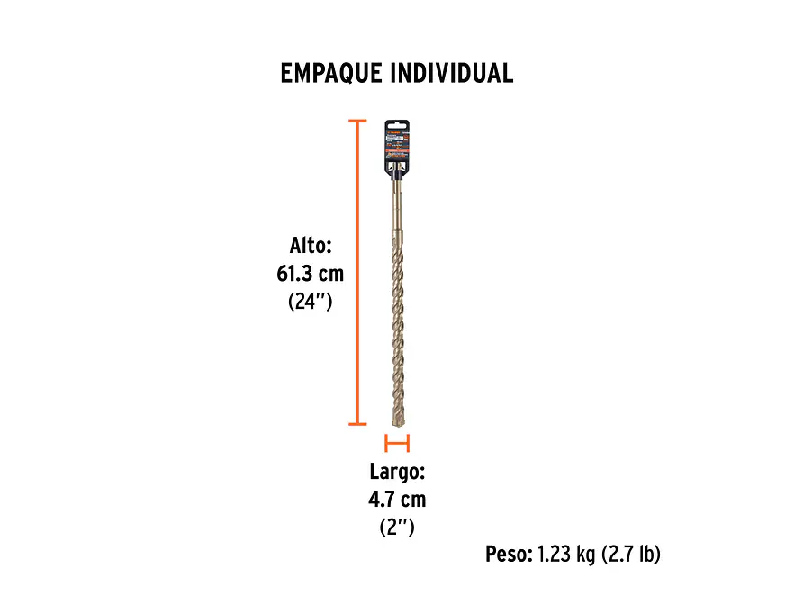 Broca SDS Truper para Concreto Truper 101464, 1-1/8 x 21