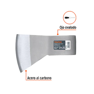 Hacha Media Labor Truper 14988, 3-1/2 lb, Sin Mango