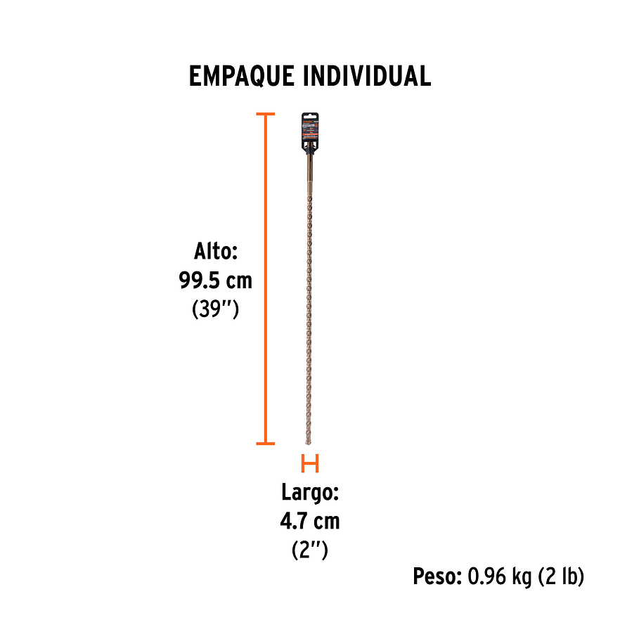 Broca SDS Truper para Concreto Truper 101437, 3/4 x 36