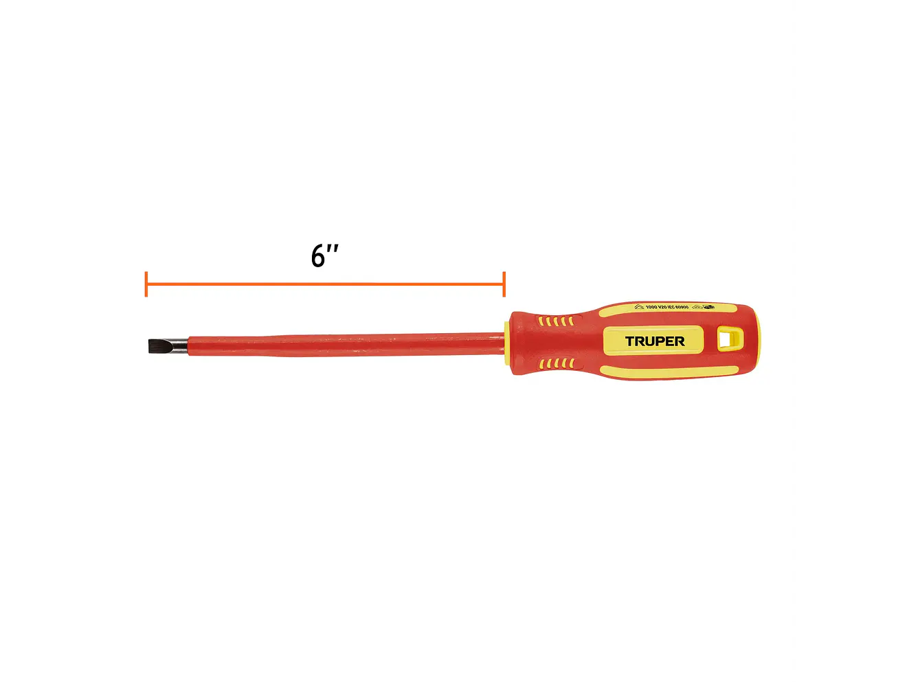 Destornillador Dieléctrico Truper 102243, Punta Pala de 1/4