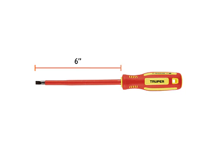 Destornillador Dieléctrico Truper 102243, Punta Pala de 1/4