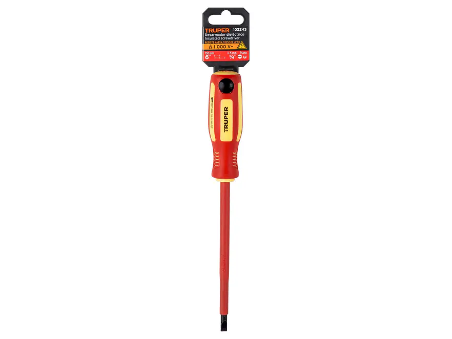 Destornillador Dieléctrico Truper 102243, Punta Pala de 1/4