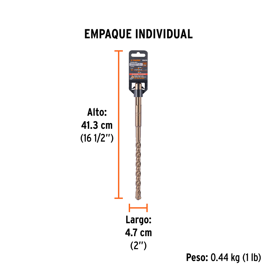 Broca SDS Truper para Concreto Truper 101435, 3/4 x 13