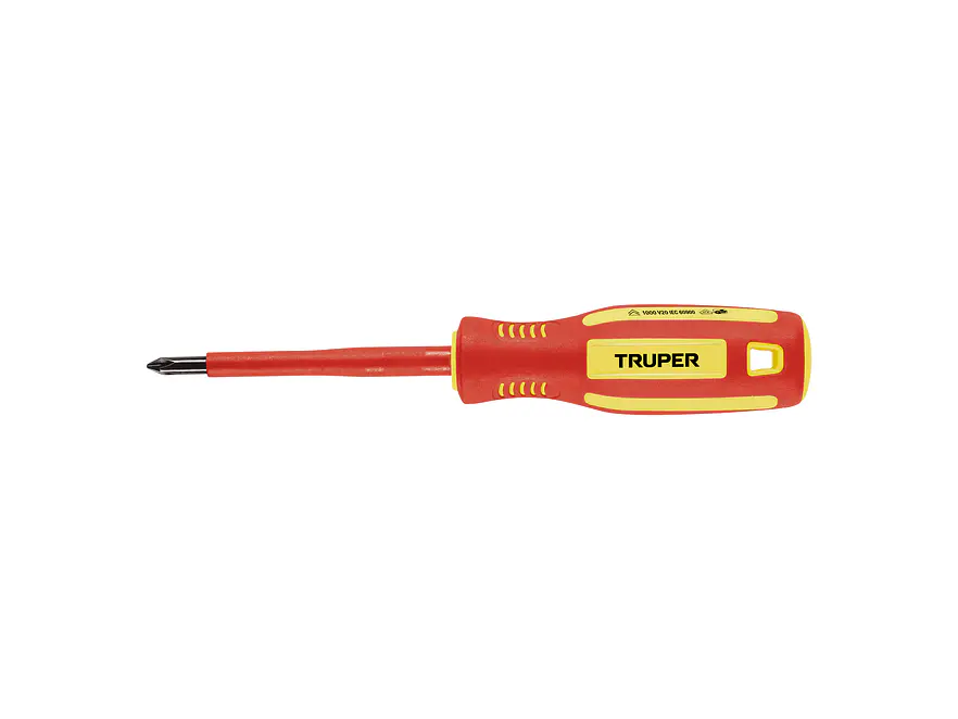 Destornillador Dieléctrico Truper 102240, Punta Phillips de 3/16