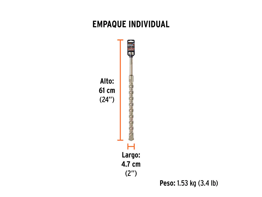 Broca SDS Truper para Concreto Truper 101466, 1-1/4 x 21