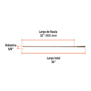 Broca SDS Truper para Concreto Truper 101434, 5/8 x 36