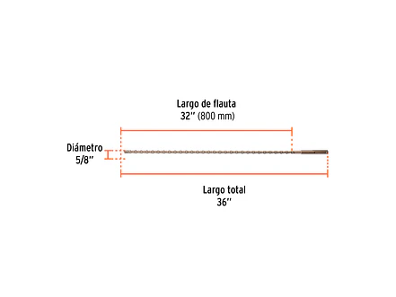 Broca SDS Truper para Concreto Truper 101434, 5/8 x 36