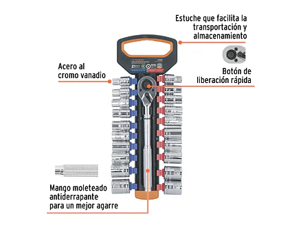 Juego de Copas Truper 103110, MM y STD, Mando 1/2