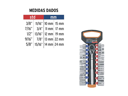 Juego de Copas Truper 103110, MM y STD, Mando 1/2