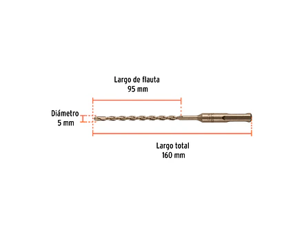 Broca SDS Truper para Concreto Truper 101433, 5/8 x 21