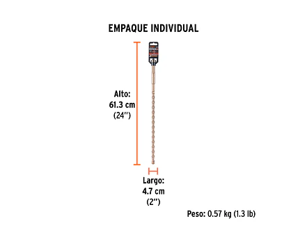 Broca SDS Truper para Concreto Truper 101433, 5/8 x 21