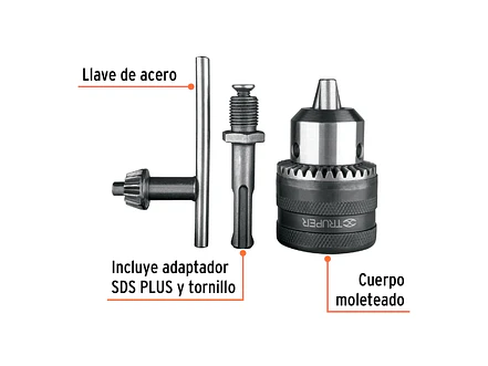 Mandril con Llave Truper 102475, 1/2