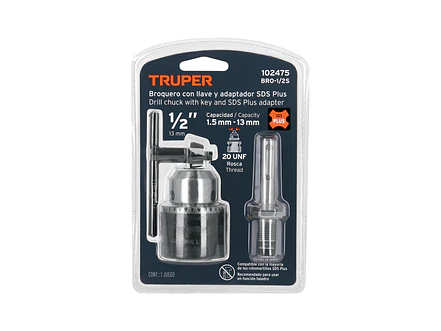 Mandril con Llave Truper 102475, 1/2