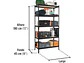 Estante Metálico Pretul 29023, 5 Repisas, 180x45x90, Capacidad 60 Kg - Miniatura 3 | aztools.co